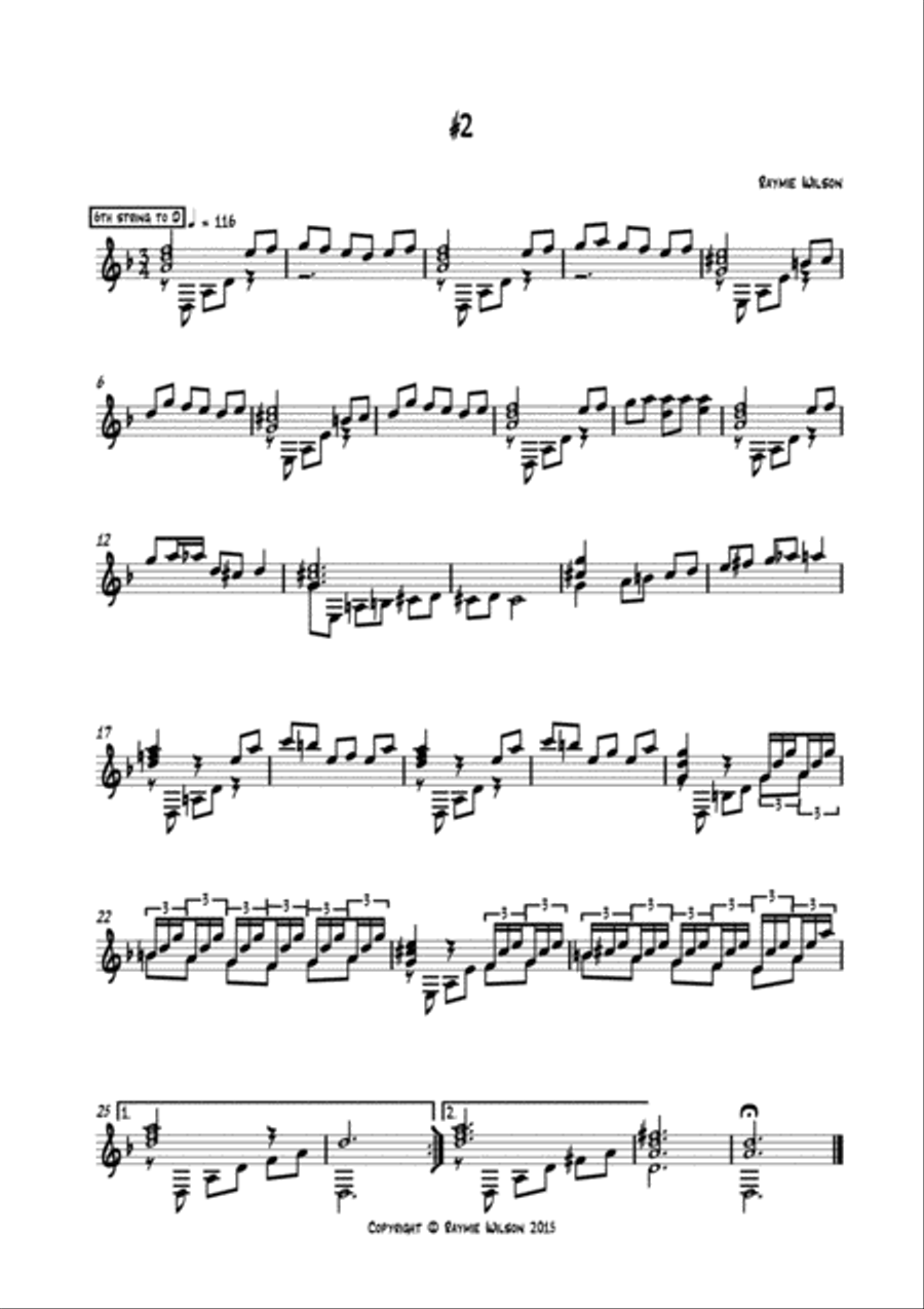 Seven original pieces for guitar. Classical Guitar scores gallery preview page 4
