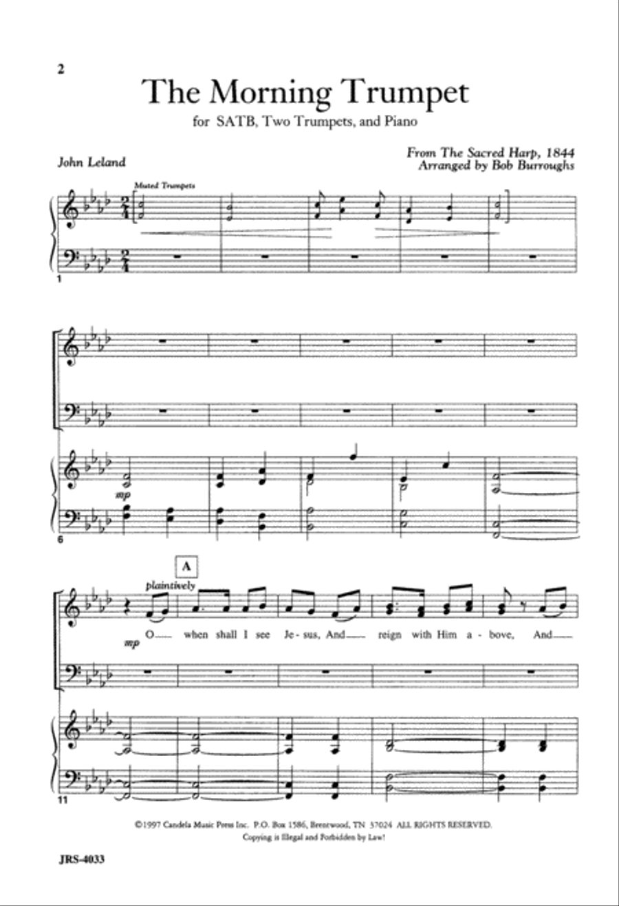 The Morning Trumpet The Morning Trumpet 4-Part scores gallery preview page 3