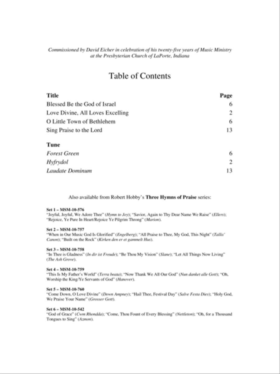 Three Hymns of Praise, Set 7 Organ scores gallery preview page 2