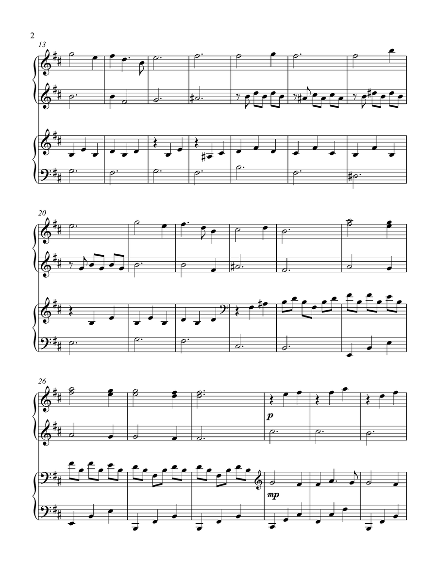 Once Upon A December from the Twentieth Century Fox Motion Picture ANASTASIA 1 Piano, 4-Hands scores gallery preview page 3