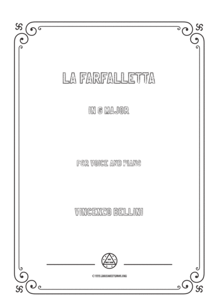Bellini-La farfalletta in G Major,for voice and piano image number null