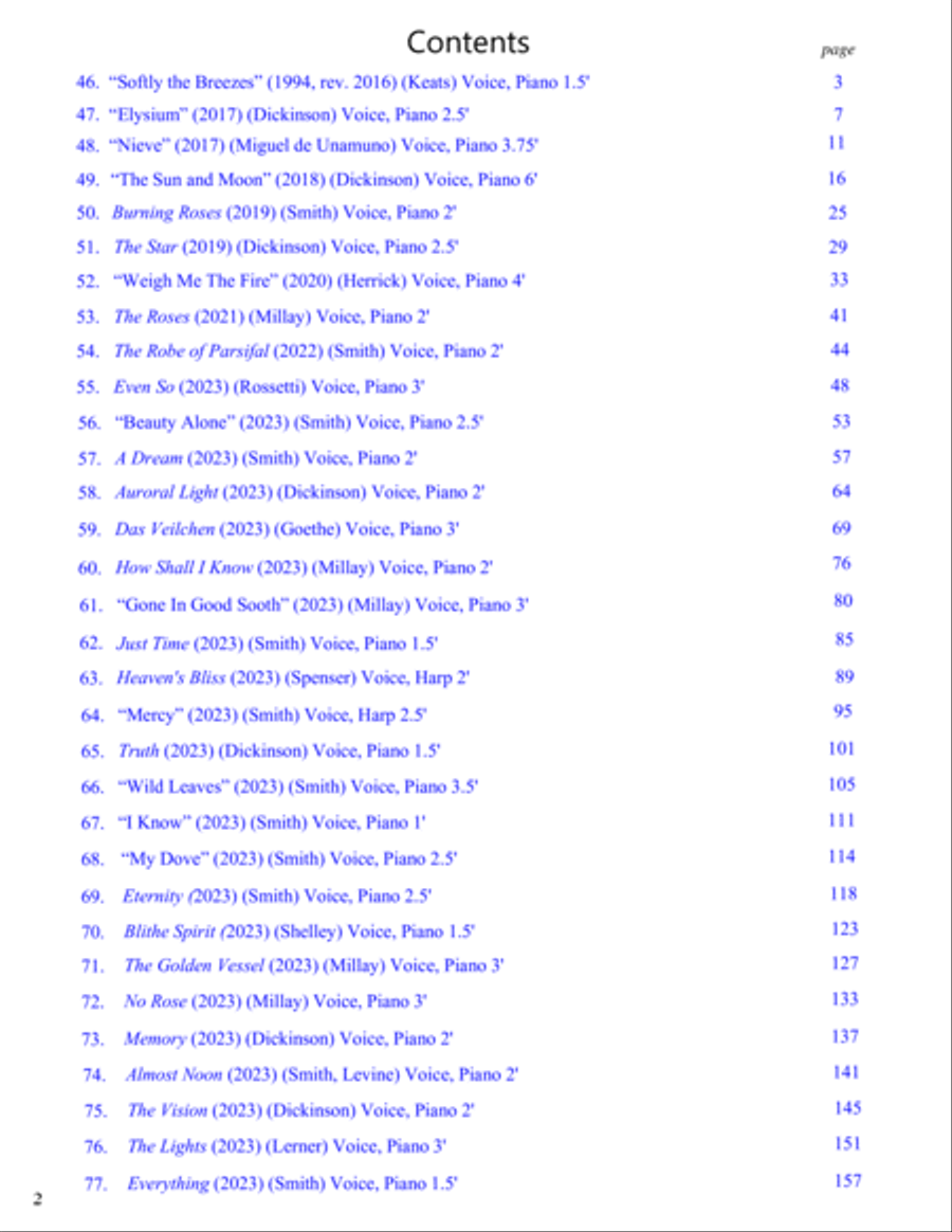 Collected Songs, Volume III (2016-2023) Voice scores gallery preview page 2