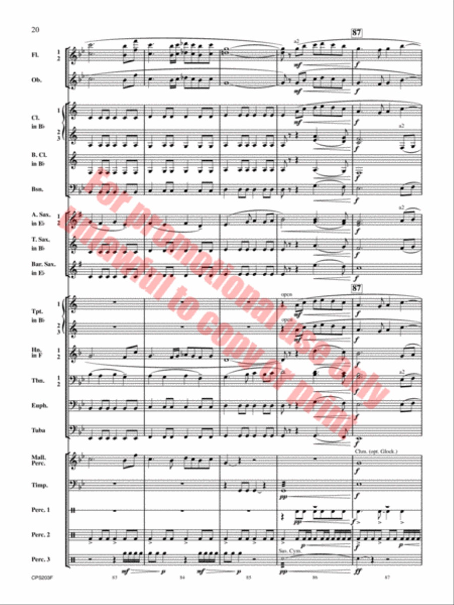 Red Hills Saga Concert Band scores gallery preview page 21