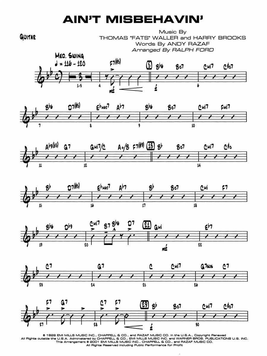Ain't Misbehavin': Guitar