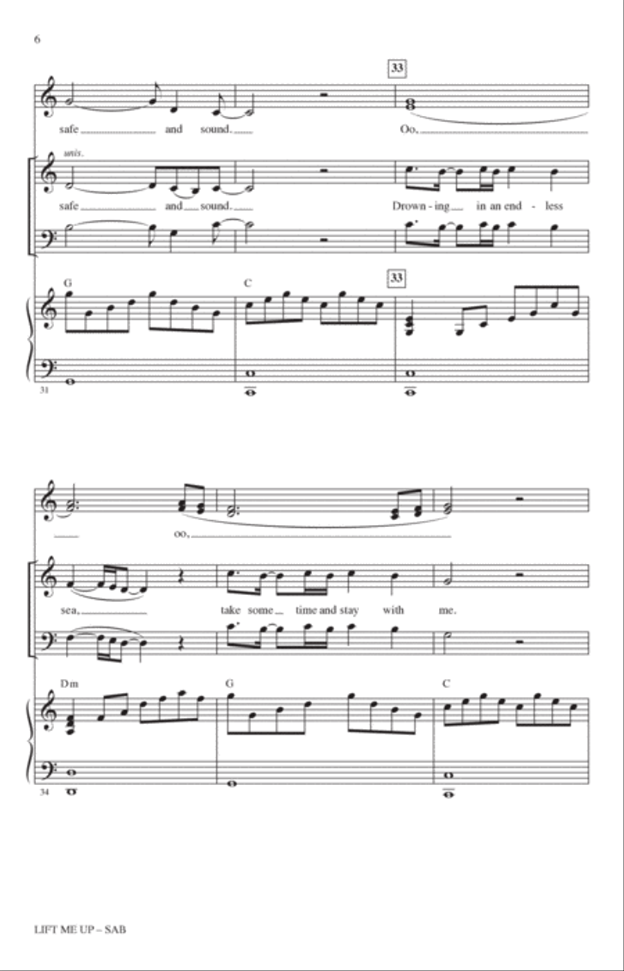 Lift Me Up (from Black Panther: Wakanda Forever) (arr. Mac Huff) 3-Part scores gallery preview page 5