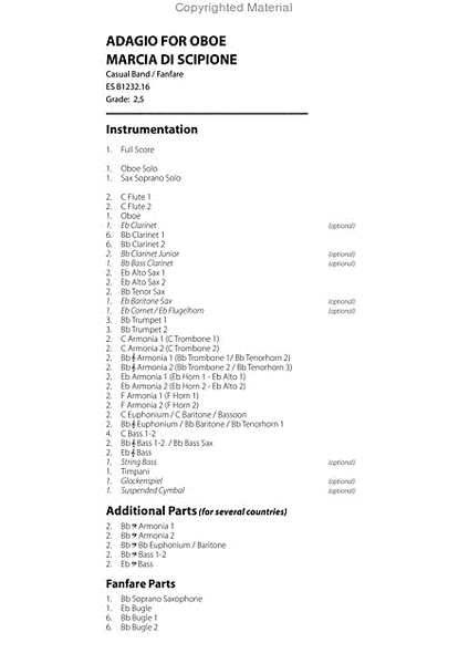 Adagio For Oboe - March Of Scipio image number null