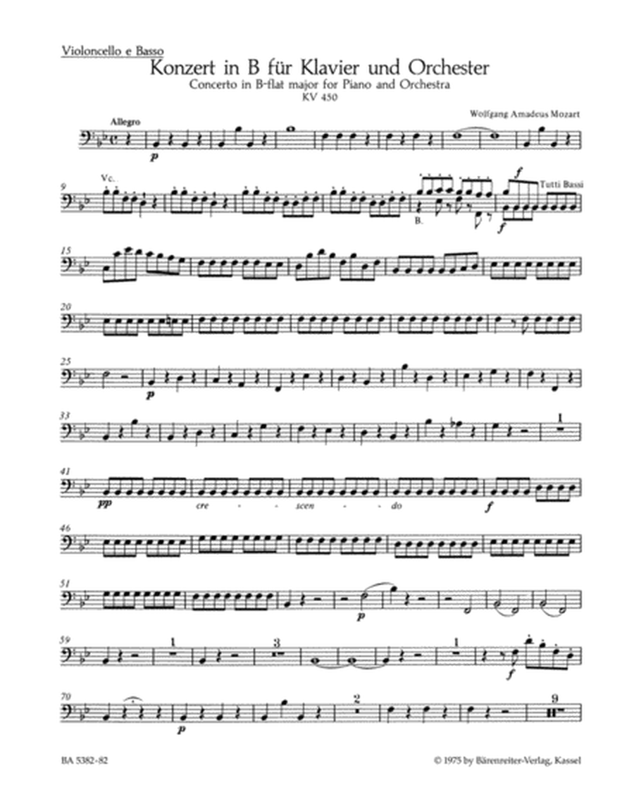 Concerto for Piano and Orchestra, No. 15 B flat major, KV 450