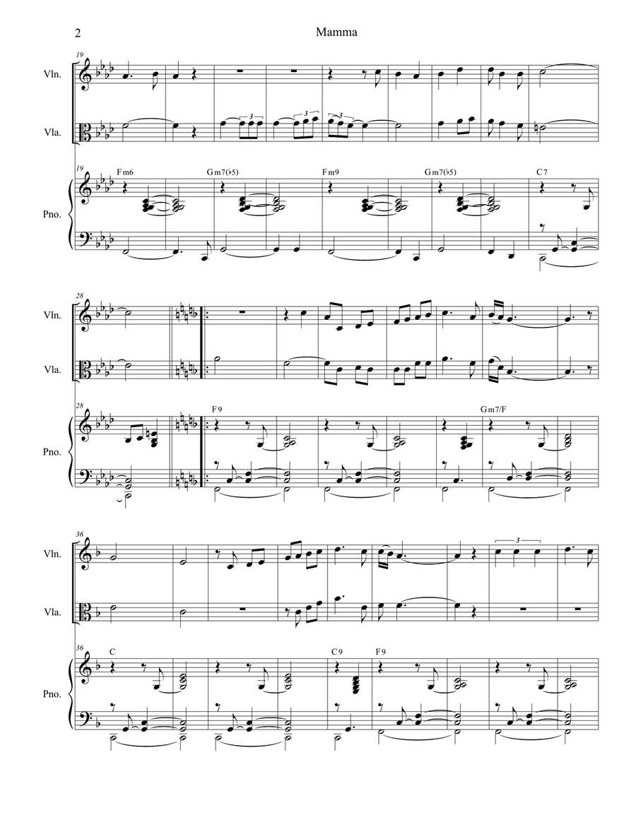 Mama (mamma) String Duet scores gallery preview page 2