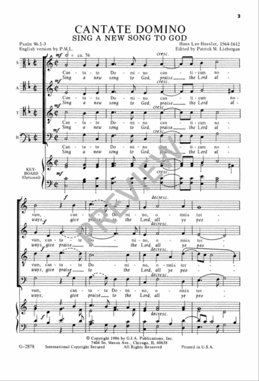Cantate Domino 4-Part scores gallery preview page 4