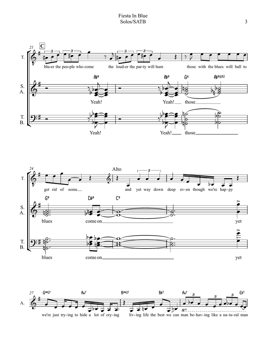 Fiesta In Blue 4-Part scores gallery preview page 3