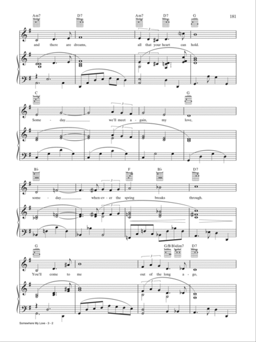 Somewhere My Love (Lara's Theme) Piano, Vocal, Guitar scores gallery preview page 2