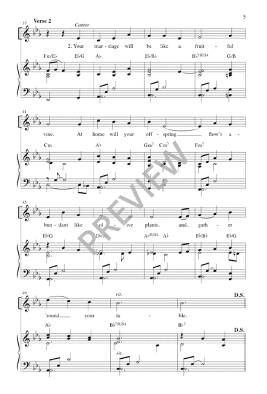 Blest Are You 4-Part scores gallery preview page 6