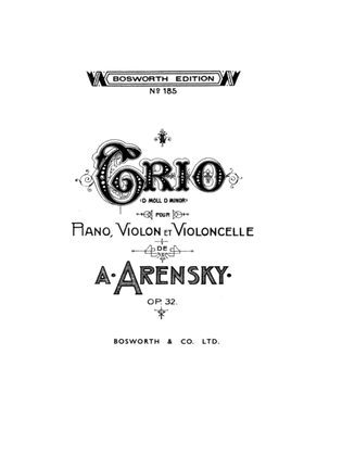 Book cover for Piano Trio No.1 In D Minor Op.32