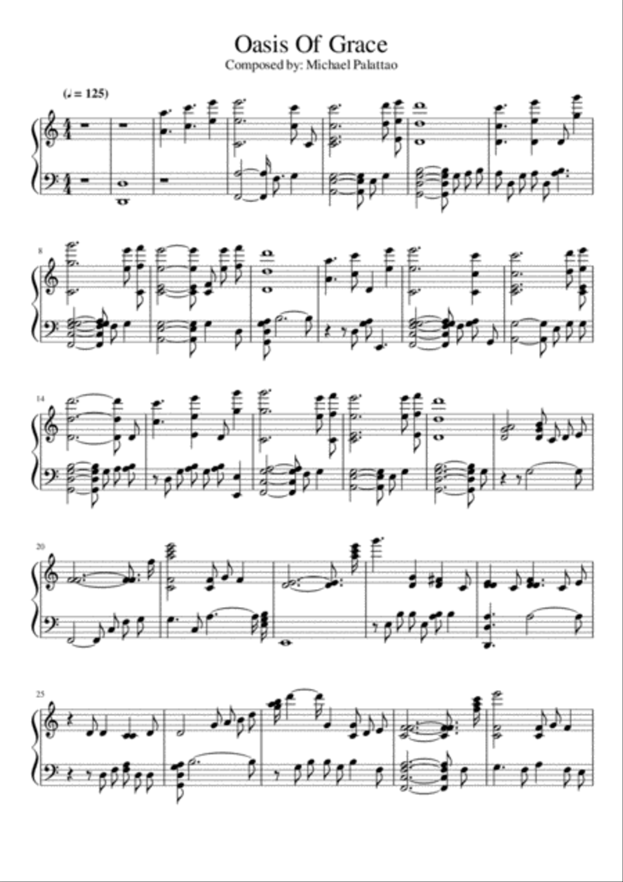 Oasis of Grace Small Ensemble scores gallery preview page 1