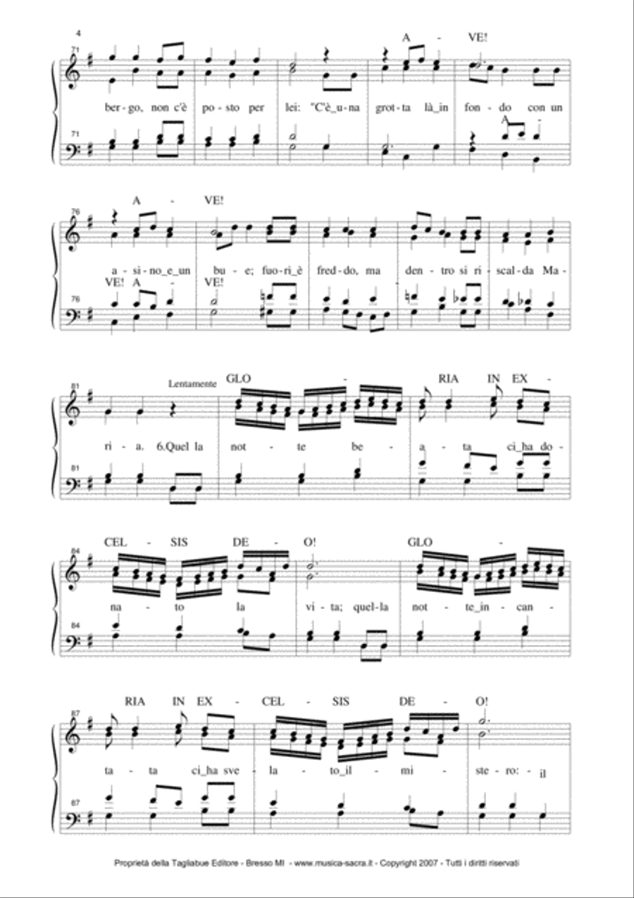 LA STORIA DI MARIA - Tagliabue - Cantico di Natale - For SATB Choir 4-Part scores gallery preview page 4