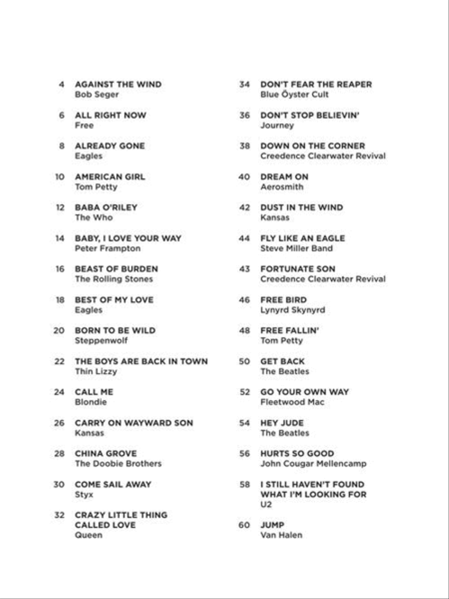 Classic Rock – Super Easy Songbook Easy Piano scores gallery preview page 4