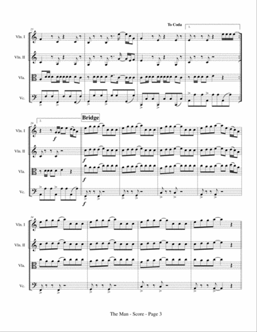 The Man The Man String Quartet scores gallery preview page 5