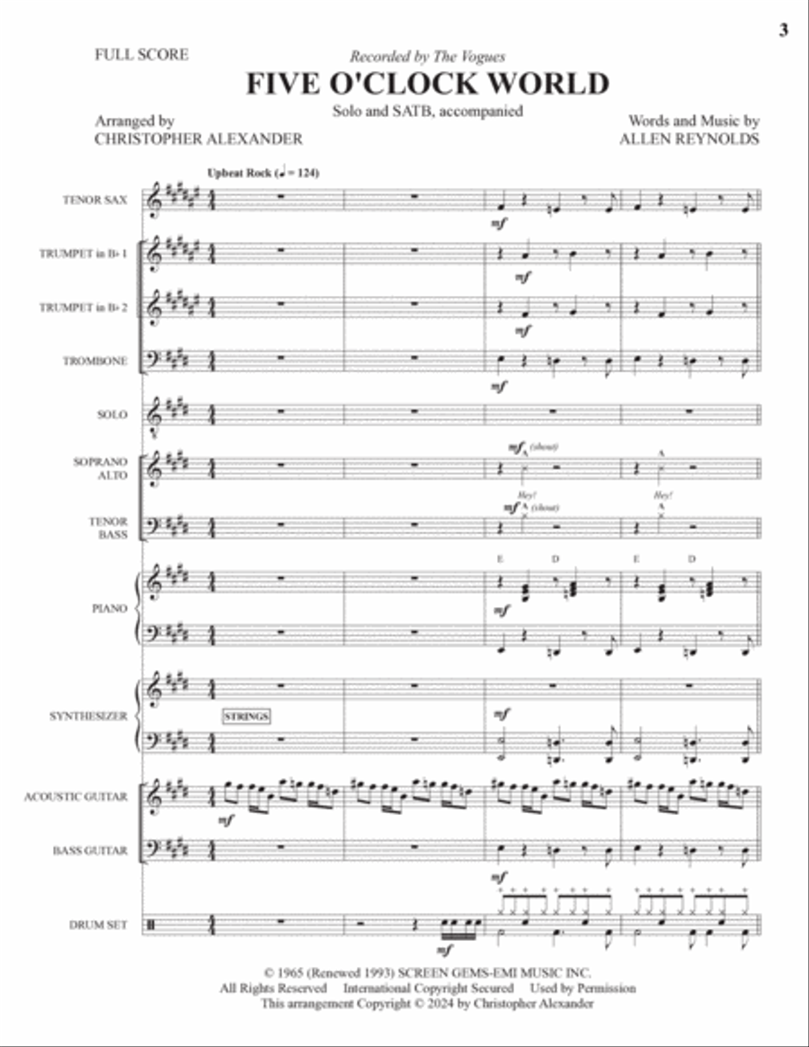 Five O'clock World Choir scores gallery preview page 3