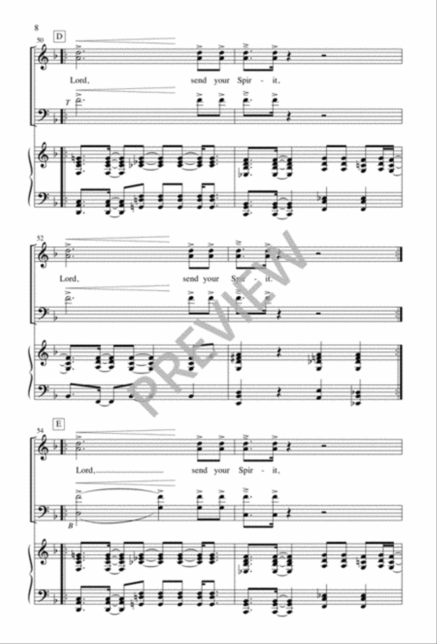 Lord, Send Your Spirit 4-Part scores gallery preview page 9