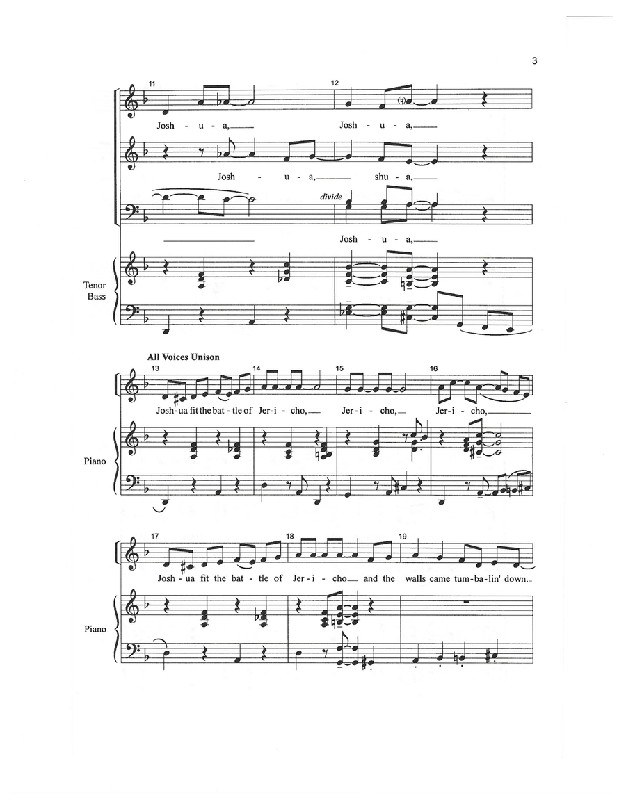The Battle Of Jericho 4-Part scores gallery preview page 2