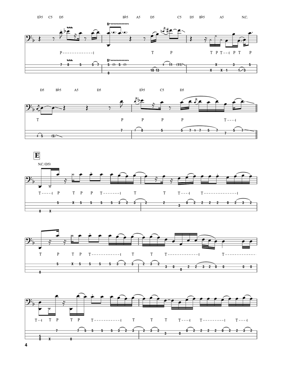 Blast Bass Guitar Tablature scores gallery preview page 4