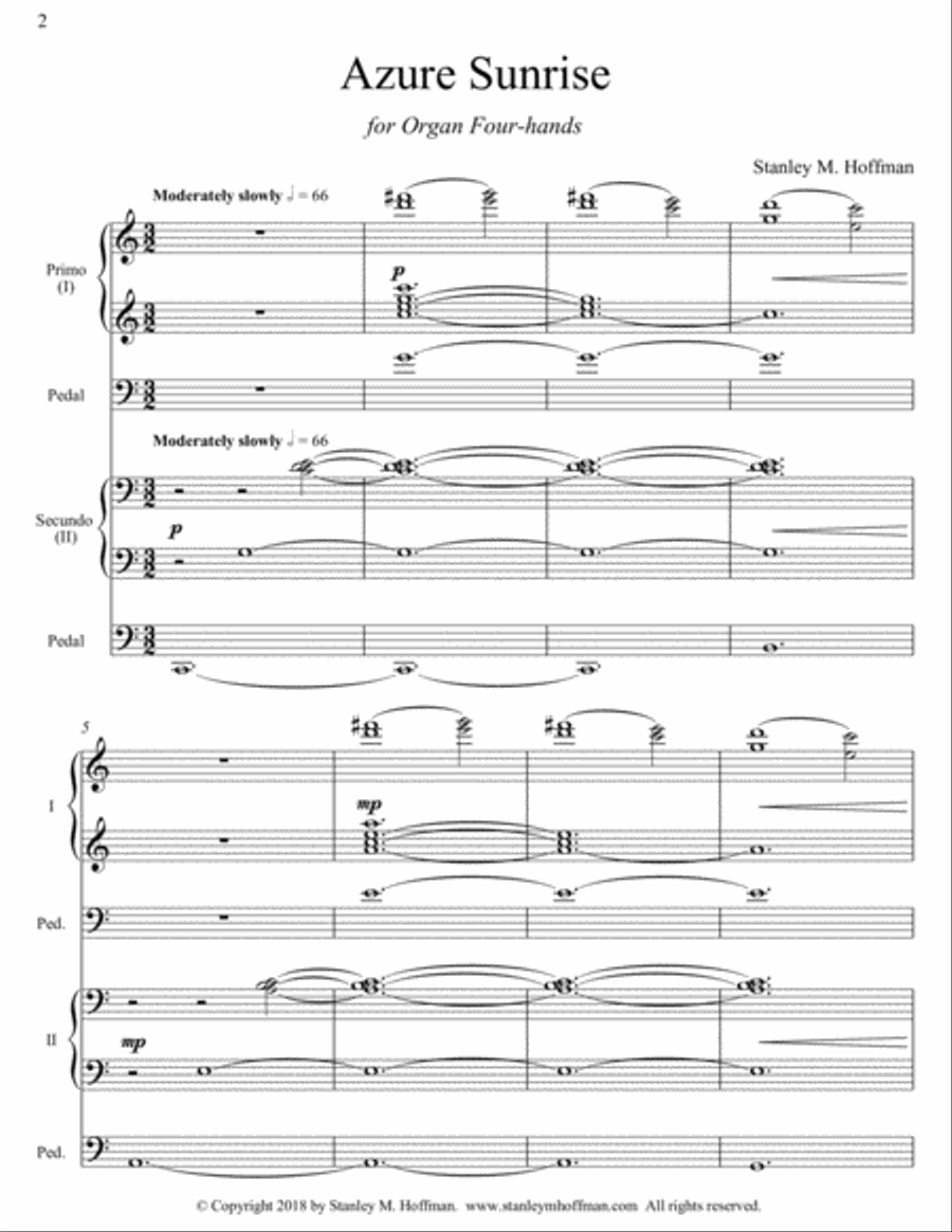 Azure Sunrise Organ Solo scores gallery preview page 2