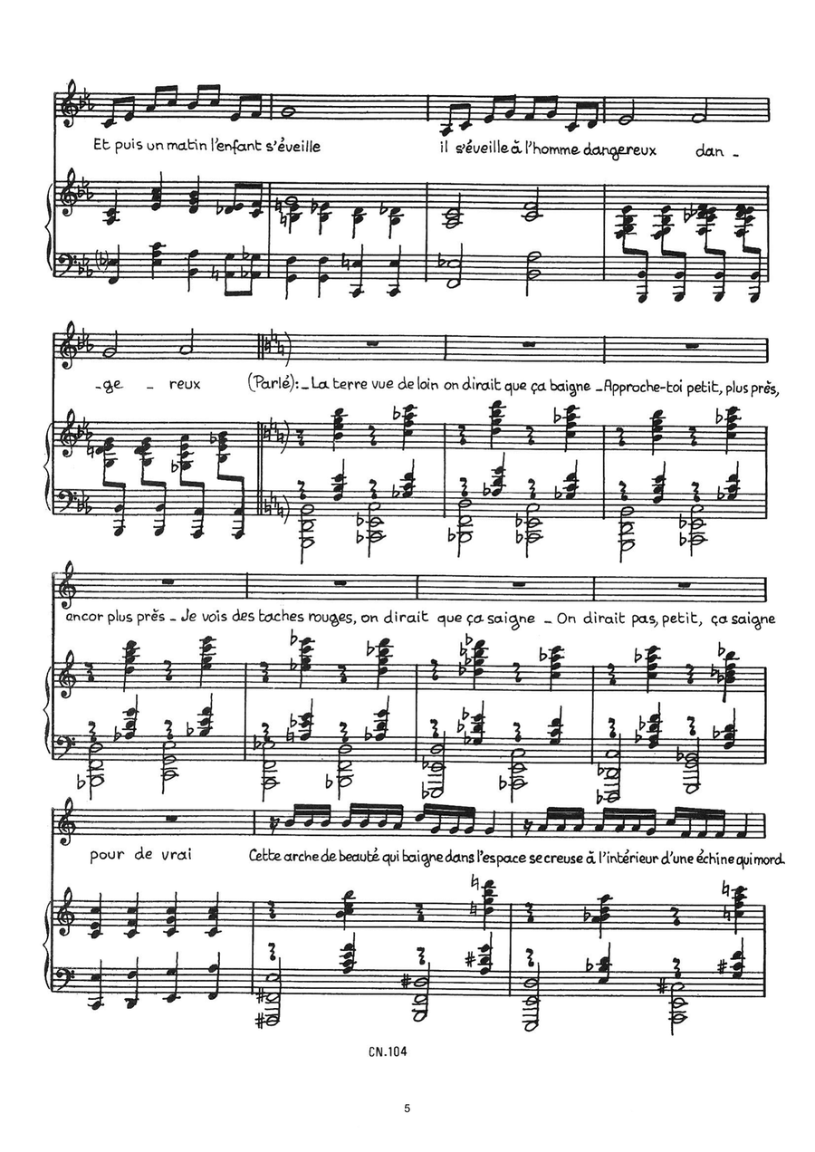 Billes Piano, Vocal scores gallery preview page 5