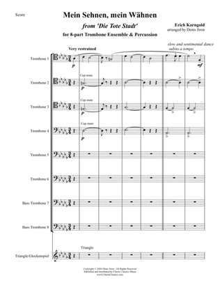 Mein Sehnen mein Wähnen for 8-part Trombone Ensemble
