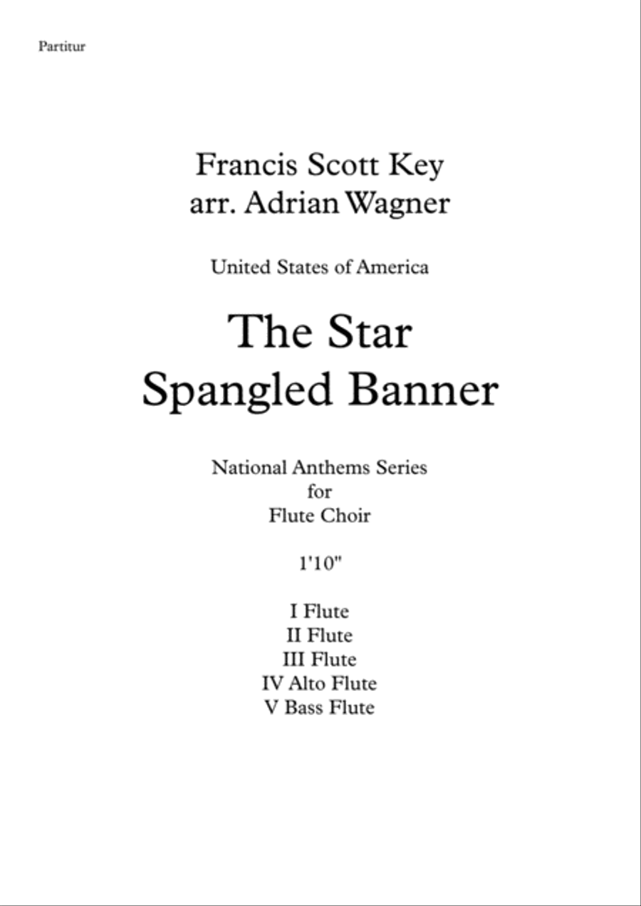 "The Star Spangled Banner" Flute Choir arr. Adrian Wagner image number null