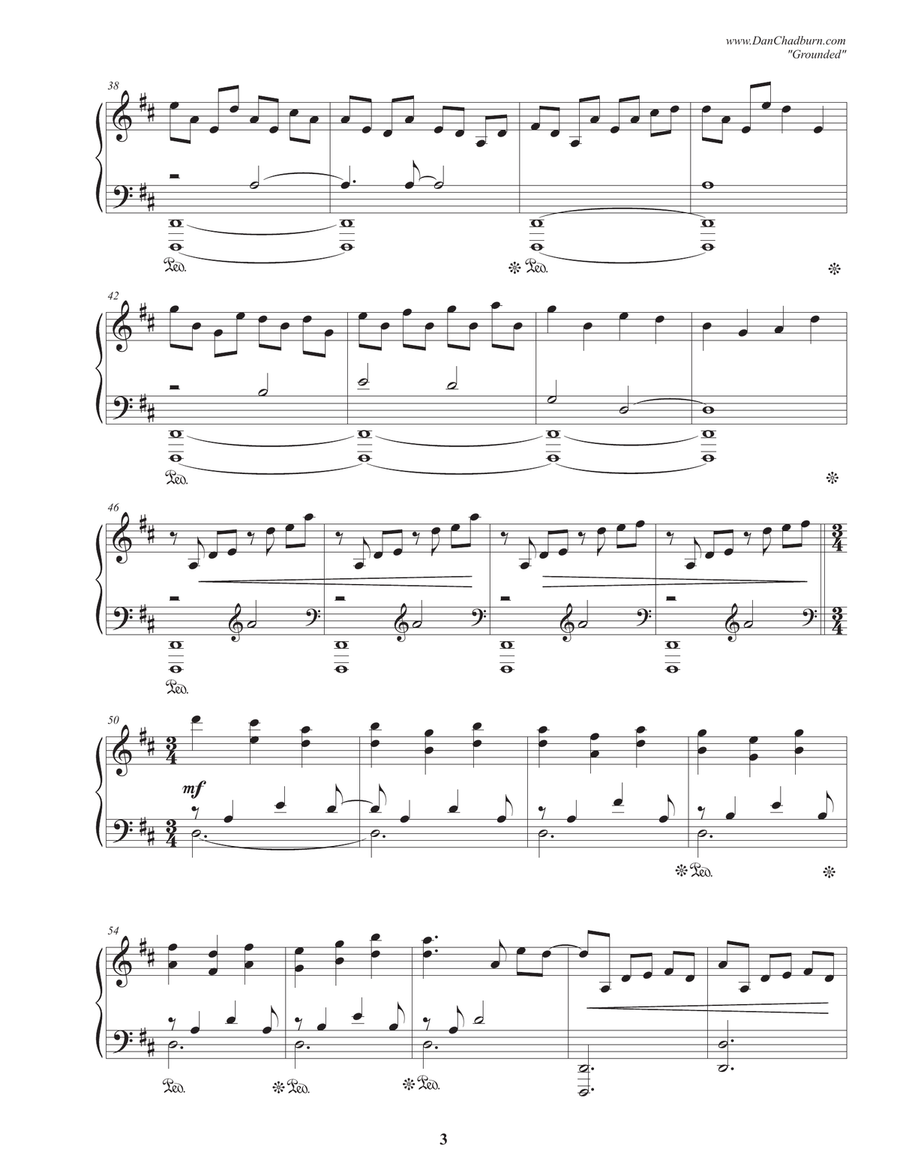 Grounded Piano Solo scores gallery preview page 3