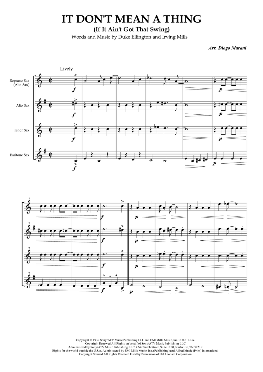 It Don't Mean A Thing (If It Ain't Got That Swing) Woodwind Quartet scores gallery preview page 4