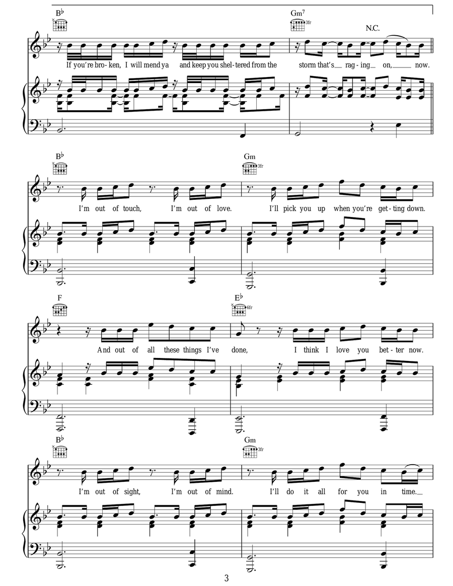Lego House Acoustic Guitar scores gallery preview page 3
