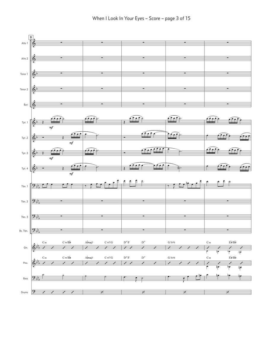 When I Look In Your Eyes Jazz Ensemble scores gallery preview page 3