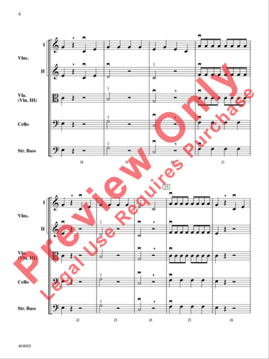 Country Dance in C String Orchestra scores gallery preview page 5