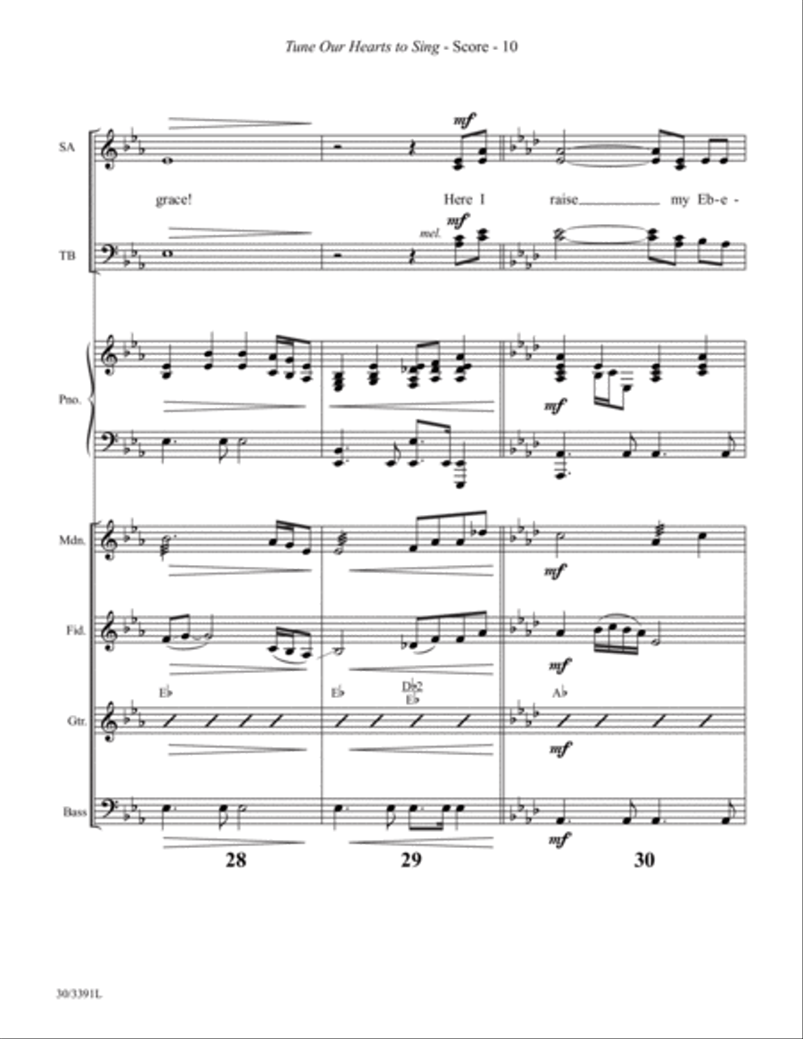 Tune Our Hearts to Sing - Instrumental Ensemble Score and Parts Choir scores gallery preview page 13