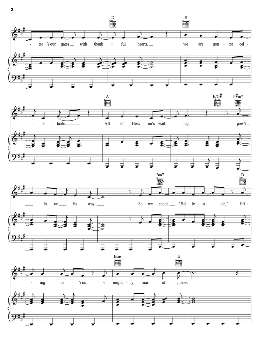 That's What We Came Here For Piano, Vocal, Guitar scores gallery preview page 2