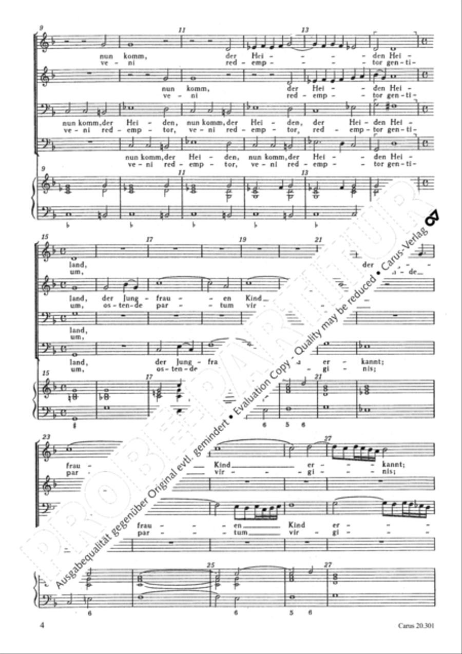 Now come, the nation's Saviour (Nun komm, der Heiden Heiland) Voice scores gallery preview page 5