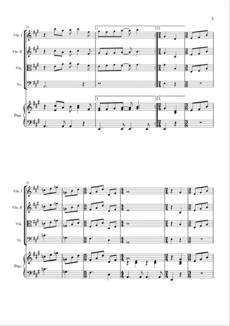 Here Comes The Sun String Quartet scores gallery preview page 5