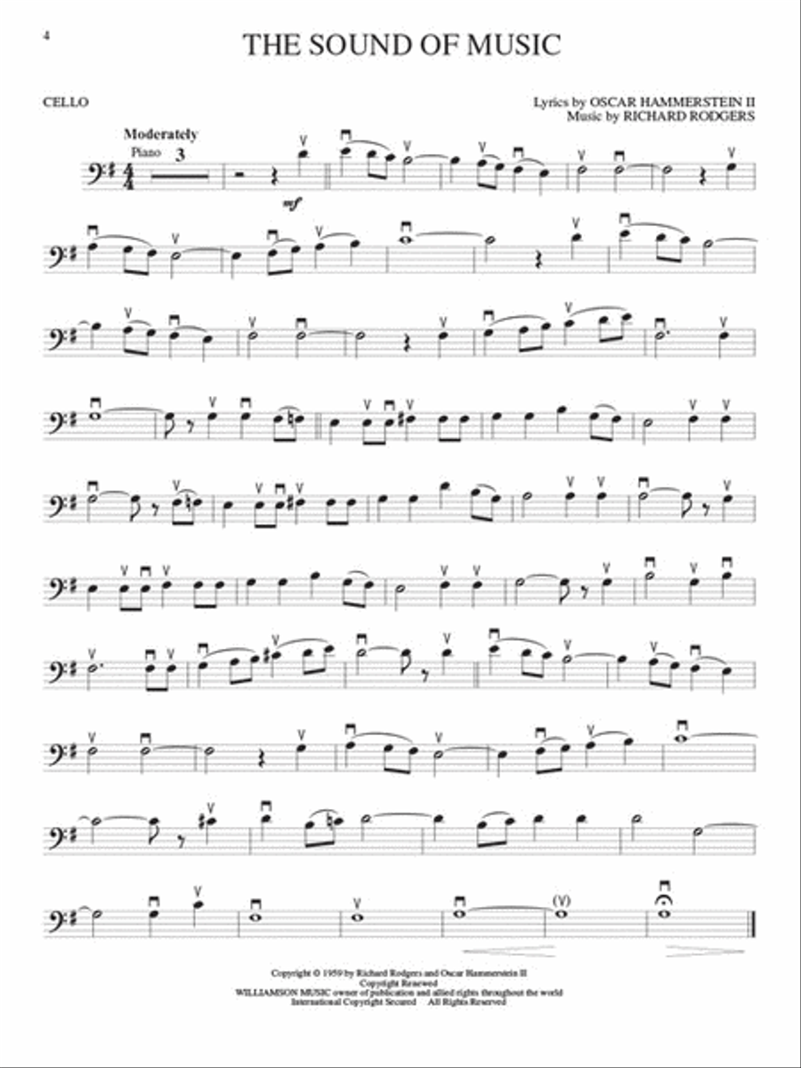 The Sound of Music Cello scores gallery preview page 4