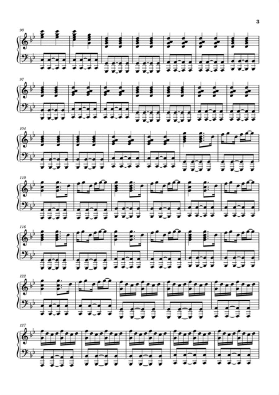 Clubbed To Death Piano Solo scores gallery preview page 3