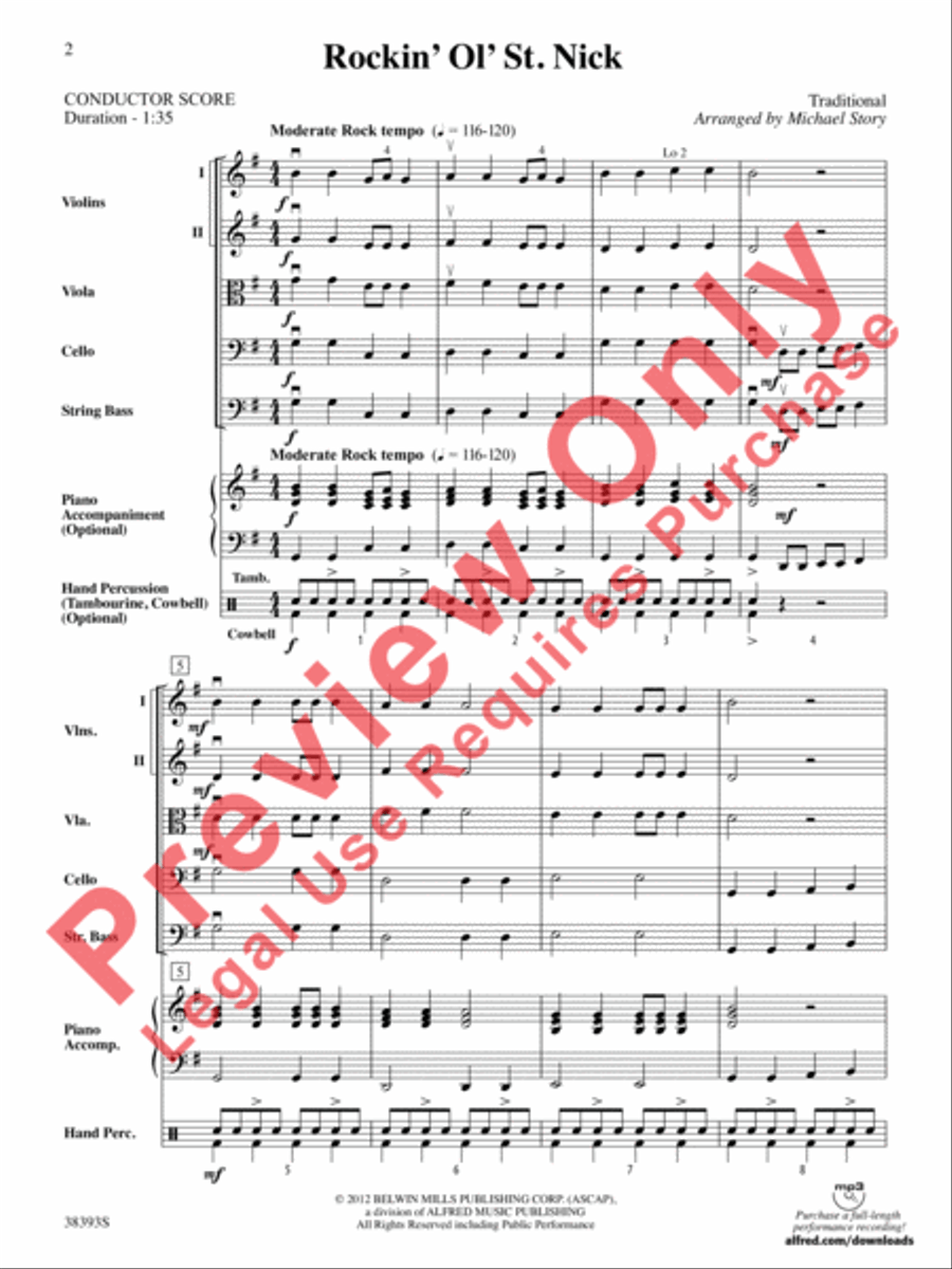 Rockin' Ol' St. Nick Rockin' Ol' St. Nick String Orchestra scores gallery preview page 3