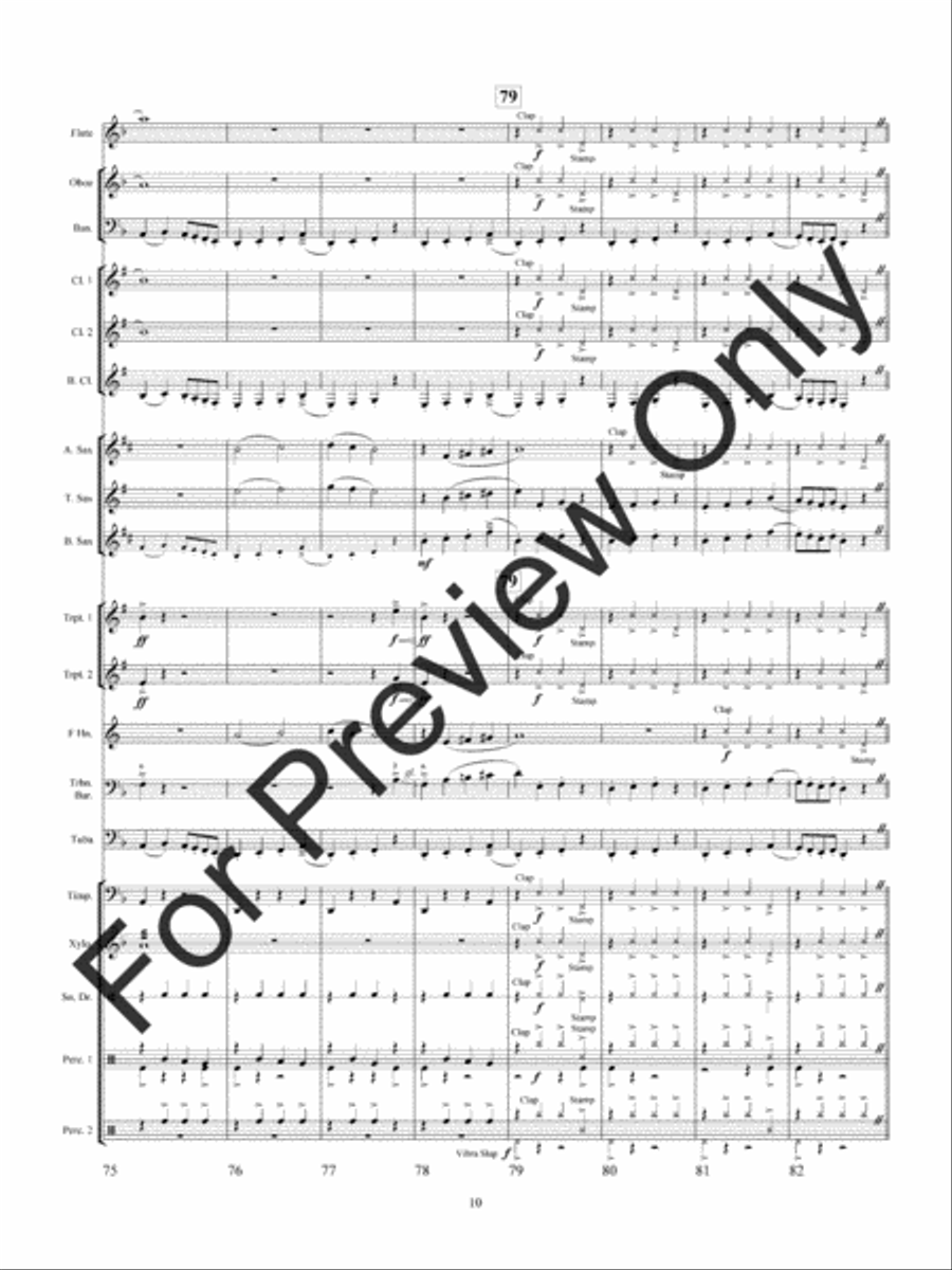 Wolf Dancers Concert Band scores gallery preview page 13