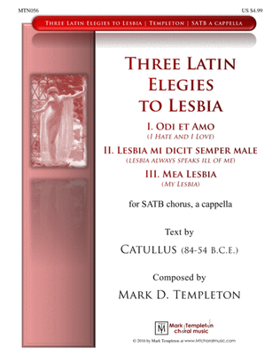 Three Latin Elegies to Lesbia