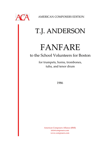 [Anderson] Fanfare to the School Volunteers for Boston