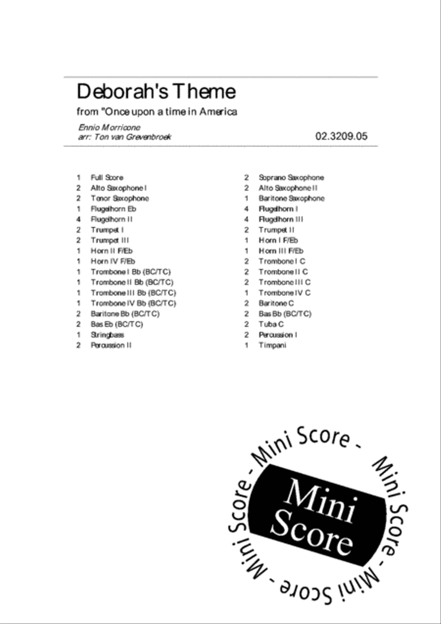 Deborah's Theme Fanfare Band scores gallery preview page 4