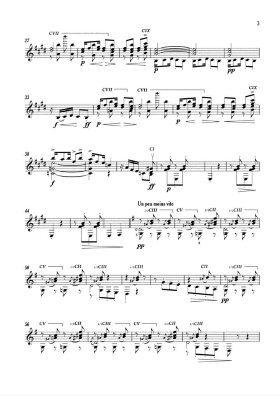 Golliwogg's Cake-Walk Classical Guitar scores gallery preview page 3