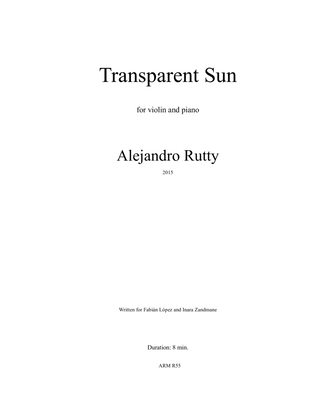 Transparent Sun - for violin and piano