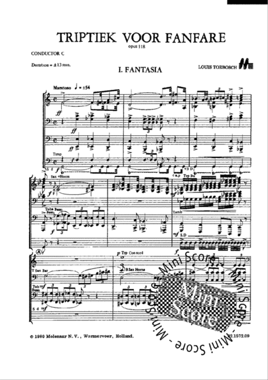 Triptiek voor Fanfare Concert Band scores gallery preview page 4