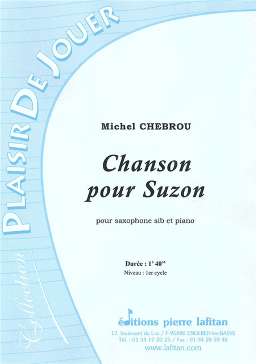 Chanson Pour Suzon Tenor Saxophone scores gallery preview page 1