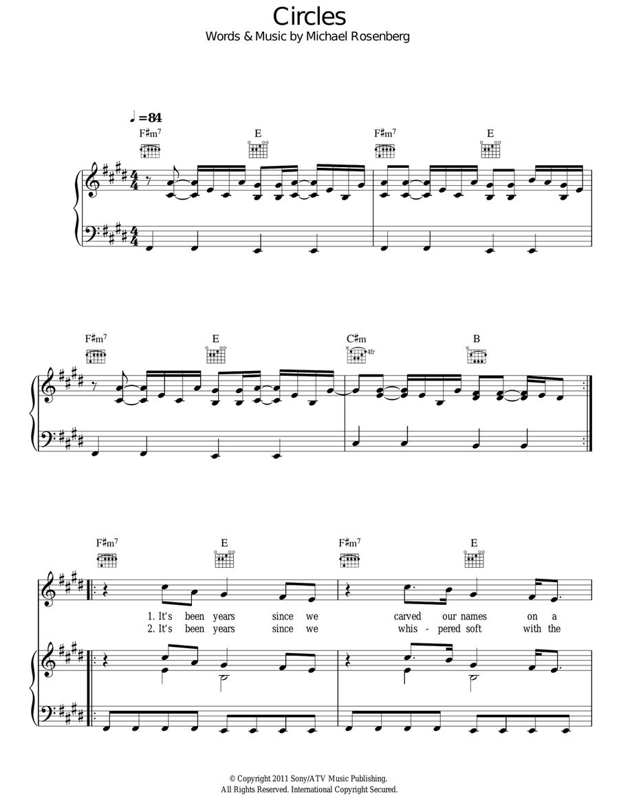 Circles Acoustic Guitar scores gallery preview page 1
